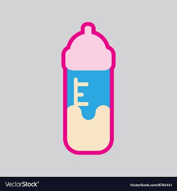 Modern flat icon with stylish background baby vector image