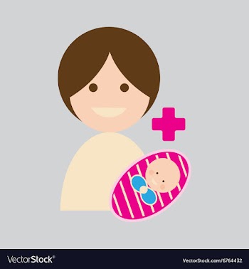 Modern flat icon with stylish background Mother vector image