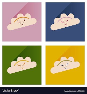 Modern flat icons collection dumplings with vector image