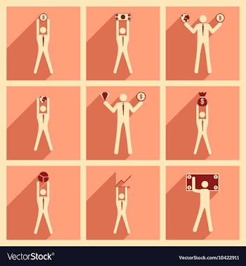 Modern flat icons collection Stick Figure vector image