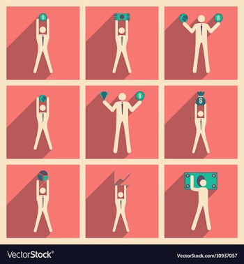 Modern flat icons collection Stick Figure vector image