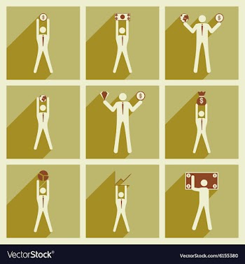Modern flat icons collection Stick Figure vector image