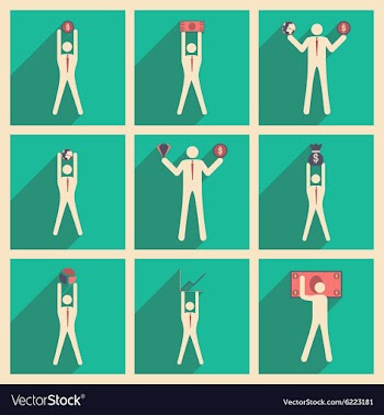 Modern flat icons collection Stick Figure vector image