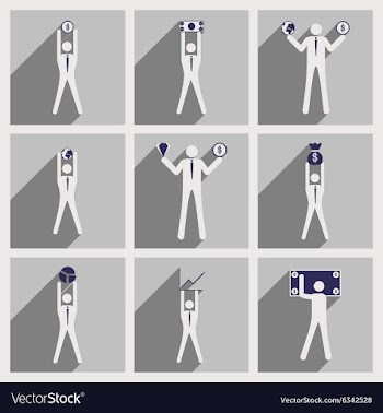Modern flat icons collection Stick Figure vector image