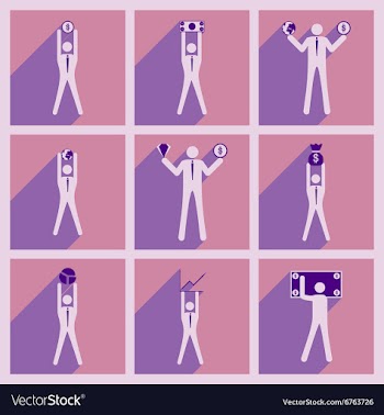 Modern flat icons collection Stick Figure vector image