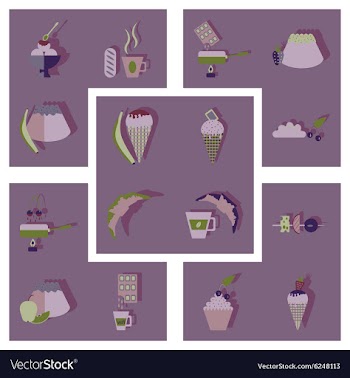 Modern flat icons collection vector image