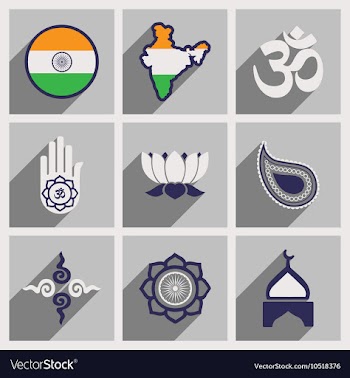 Modern flat icons collection with long shadow vector image