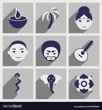 Modern flat icons collection with long shadow vector image