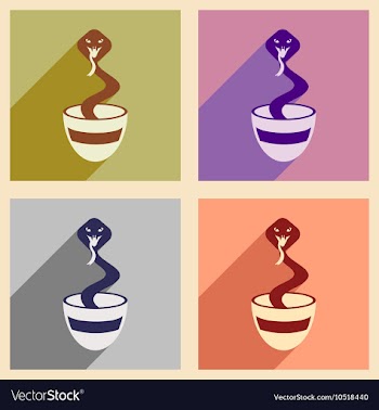 Modern flat icons collection with long shadow vector image