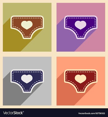 Modern flat icons collection with long shadow vector image