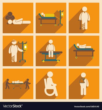 Modern flat icons collection with long shadow vector image
