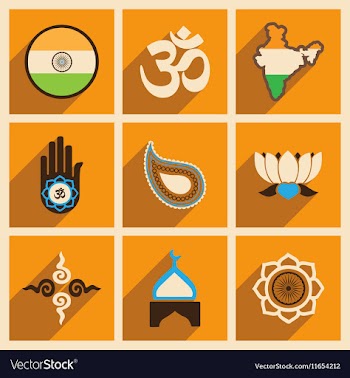 Modern flat icons collection with long shadow vector image
