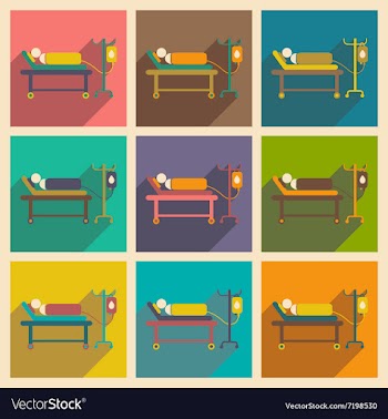 Modern flat icons collection with long shadow vector image