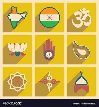 Modern flat icons collection with long shadow vector image