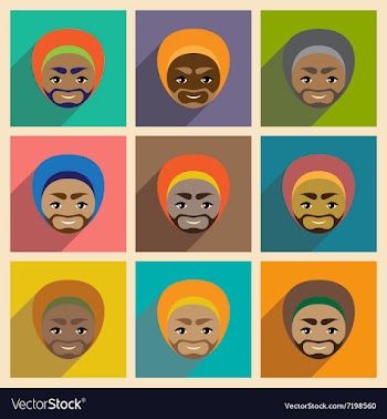 Modern flat icons collection with long shadow vector image