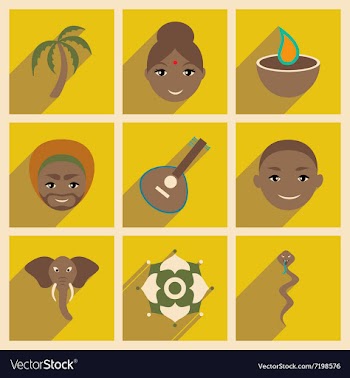 Modern flat icons collection with long shadow vector image