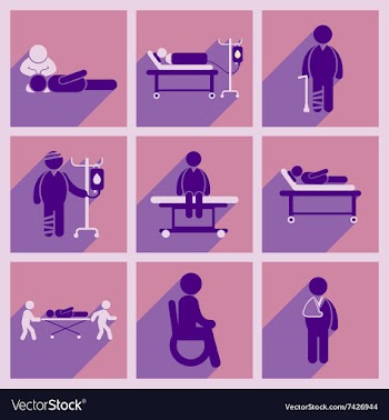 Modern flat icons collection with long shadow vector image