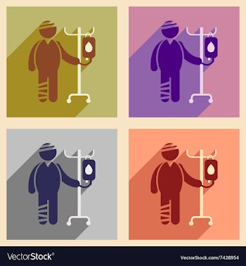 Modern flat icons collection with long shadow vector image