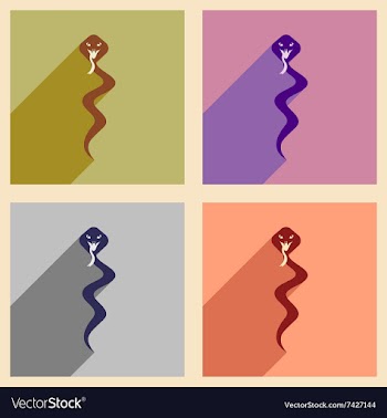 Modern flat icons collection with long shadow vector image