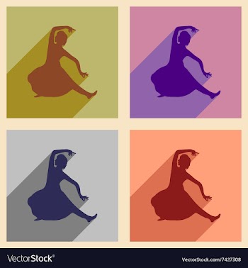 Modern flat icons collection with long shadow vector image