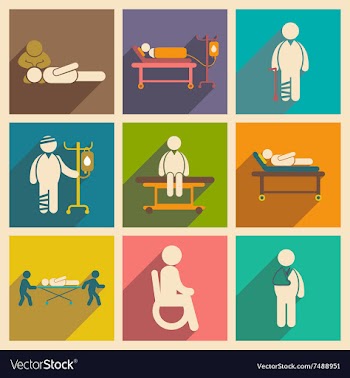 Modern flat icons collection with long shadow vector image