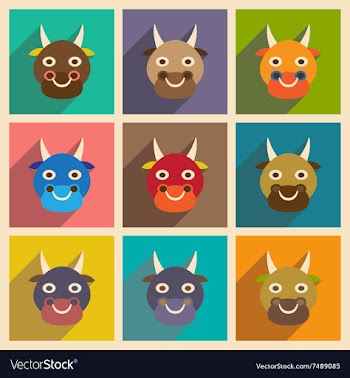 Modern flat icons collection with long shadow vector image