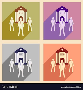 Modern flat icons collection with shadow vector image