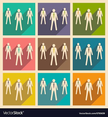 Modern flat icons collection with shadow vector image