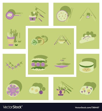 Modern flat icons collection with shadow vector image