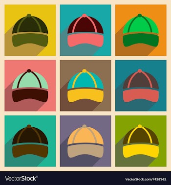 Modern flat icons collection with shadow vector image
