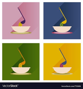 Modern flat icons collection with shadow vector image