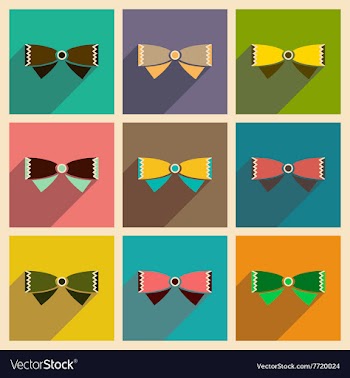 Modern flat icons collection with shadow vector image