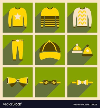 Modern flat icons collection with shadow vector image