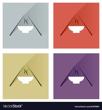 Modern flat icons collection with shadow vector image