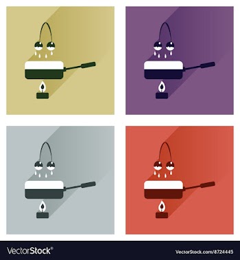 Modern flat icons collection with shadow vector image