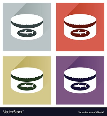 Modern flat icons collection with shadow vector image