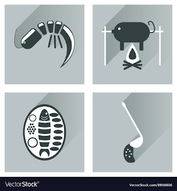 Modern flat icons collection with shadow vector image