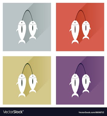 Modern flat icons collection with shadow vector image