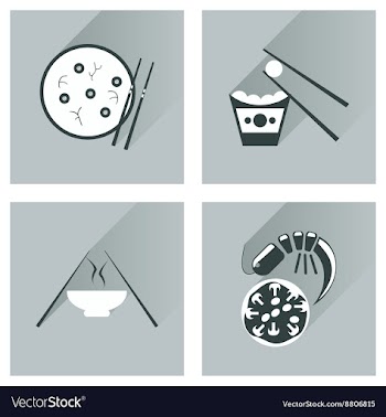 Modern flat icons collection with shadow vector image