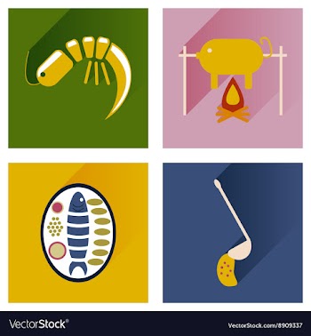Modern flat icons collection with shadow vector image