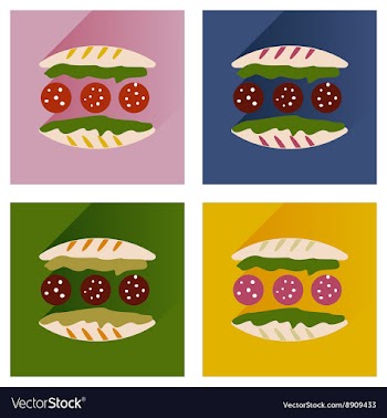 Modern flat icons collection with shadow vector image