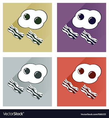 Modern flat icons collection with shadow vector image