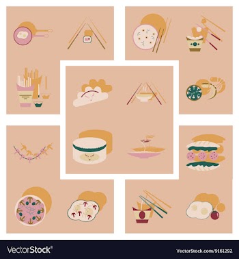 Modern flat icons collection with shadow vector image