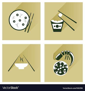 Modern flat icons collection with shadow vector image