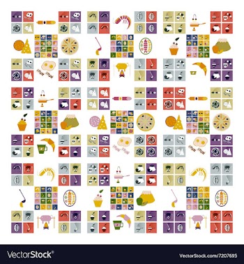 Modern flat icons with shadow restaurant meals vector image