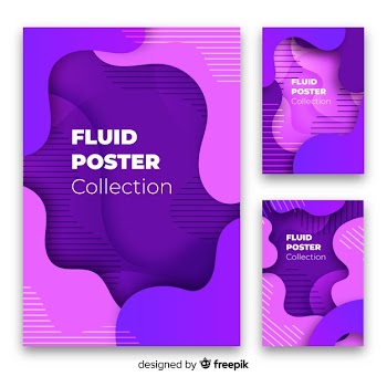 Modern fluid background collection Free Vector