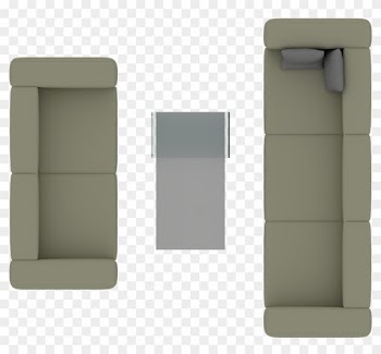Modern Furniture Top View - Sofa Top View Png