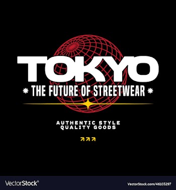 modern futuristic y2k streetwear tokyo slogan
