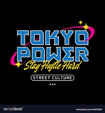 modern futuristic y2k streetwear tokyo slogan