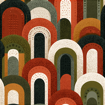 Modern Geometric Arches Pattern